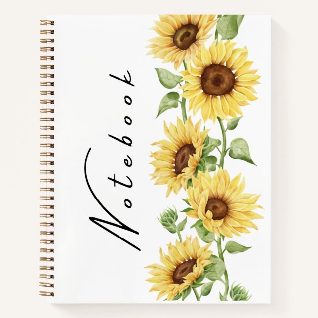 Sunflower Radiance Notebook (Front)