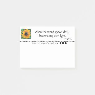 Sunflower radiant Pixel Light Post-it Notes