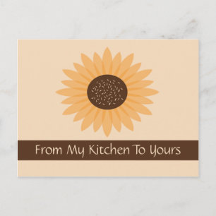 Sunflower Recipe Card
