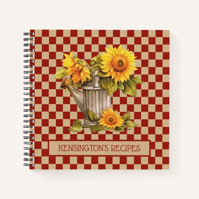 Sunflower  Recipe Notebook (Front)
