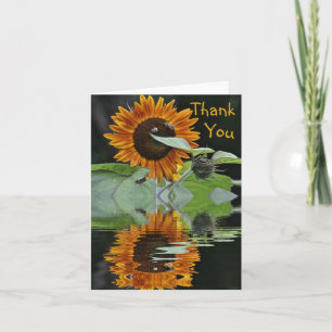 Sunflower Reflection Thank You Card