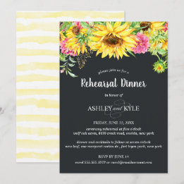Sunflower Rehearsal Dinner Invitation