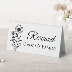 Sunflower Reserved Grooms Family Floral Wedding