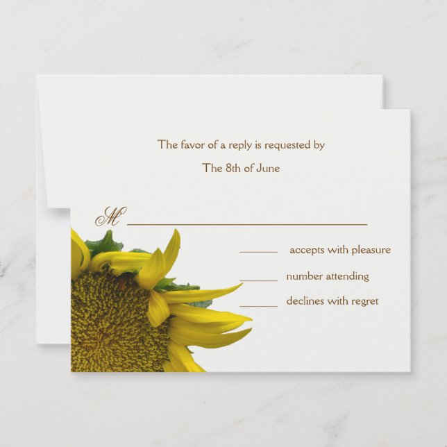 Sunflower respond cards (Front)