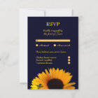 Sunflower Response Card (Navy Blue)