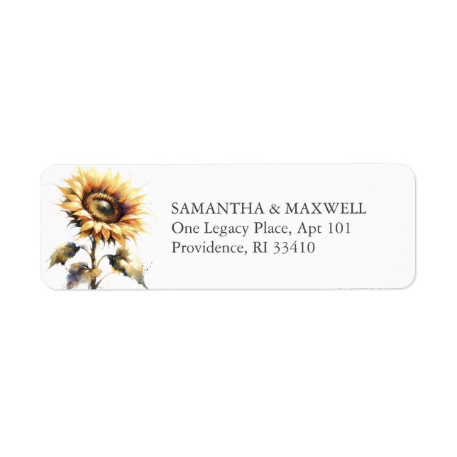 Sunflower Return Address (Front)