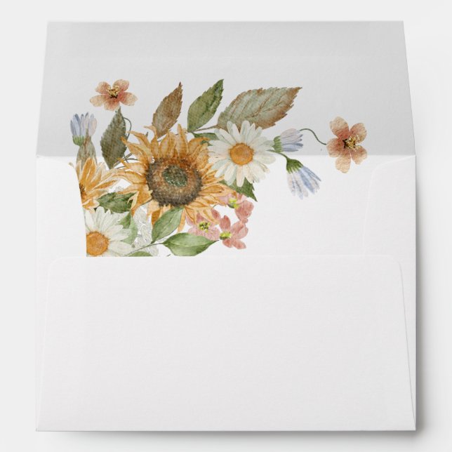Sunflower Return Address Envelope (Back (Bottom))
