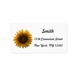 Sunflower Return Address Label