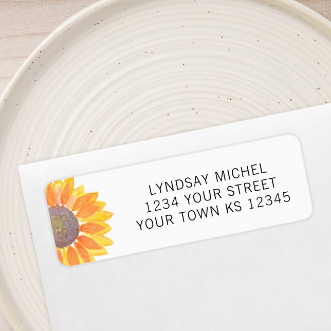 Sunflower Return Address Label (Creator Uploaded)