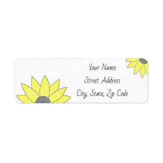 Sunflower Return Address Label