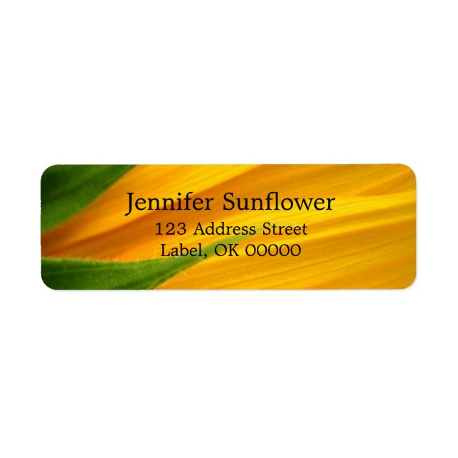 Sunflower Return Address Labels (Front)