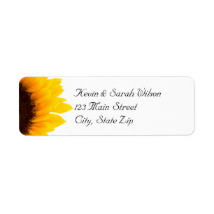 Sunflower Return Address Labels