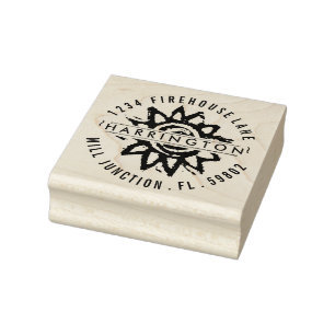 Sunflower Return Address Stamp