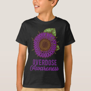 Sunflower Ribbon Overdose Awareness Supporter T-Shirt