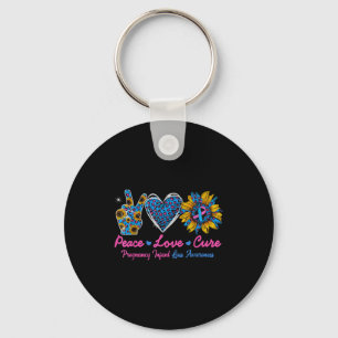 Sunflower Ribbon Pregnancy Infant Loss Awareness C Key Ring