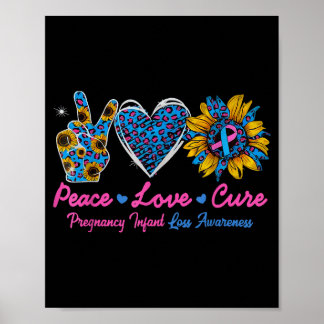 Sunflower Ribbon Pregnancy Infant Loss Awareness C Poster