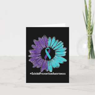 Sunflower Ribbon Suicide Prevention Awareness Card