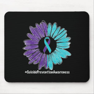 Sunflower Ribbon Suicide Prevention Awareness  Mouse Mat