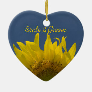 Sunflower Rising Wedding Ceramic Tree Decoration