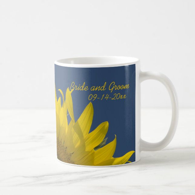 Sunflower Rising Wedding Coffee Mug (Right)