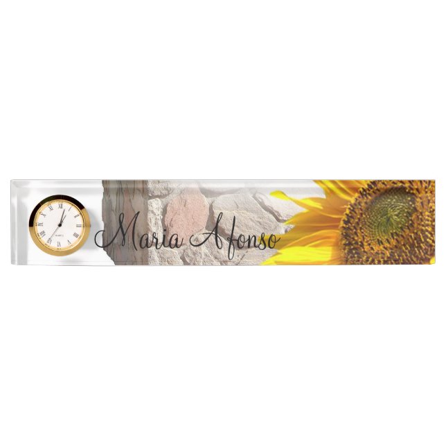Sunflower Rock Desk Nameplate (Front)