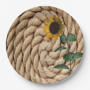 Sunflower Rope Paper Plates
