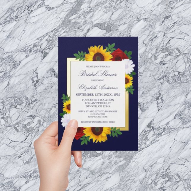 Sunflower Rose Autumn Floral Bridal Shower (Creator Uploaded)