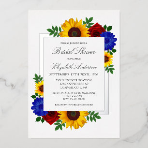 Sunflower Rose Autumn Floral Bridal Shower