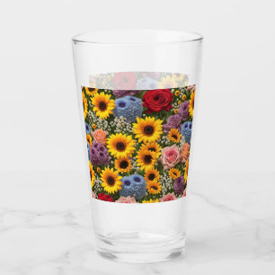 Sunflower Rose Bouquet #2 Glass
