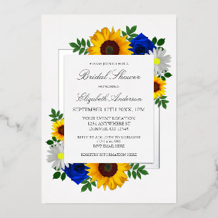 Sunflower Rose Daisy Autumn Floral Bridal Shower