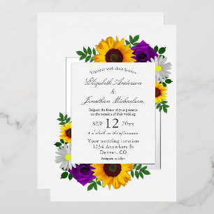 Sunflower Rose Daisy Autumn Floral Wedding