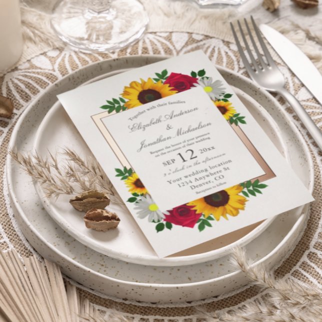 Sunflower Rose Daisy Autumn Floral Wedding (Creator Uploaded)