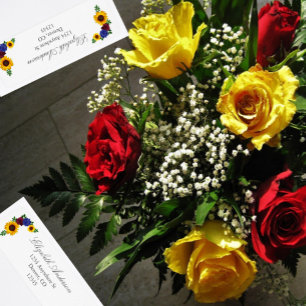 Sunflower Rose Floral Address 