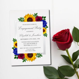 Sunflower Rose Floral Engagement Party