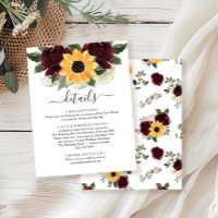 Sunflower Roses Rustic Wedding Details