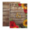 Sunflower & Roses Rustic Wood Lights Invitation