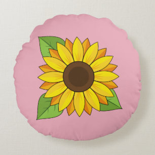 Sunflower Round Cushion