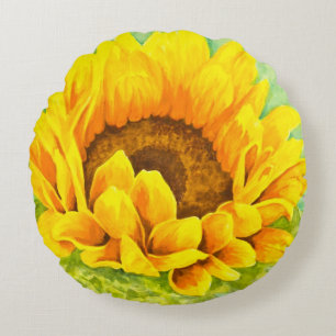 Sunflower Round Cushion