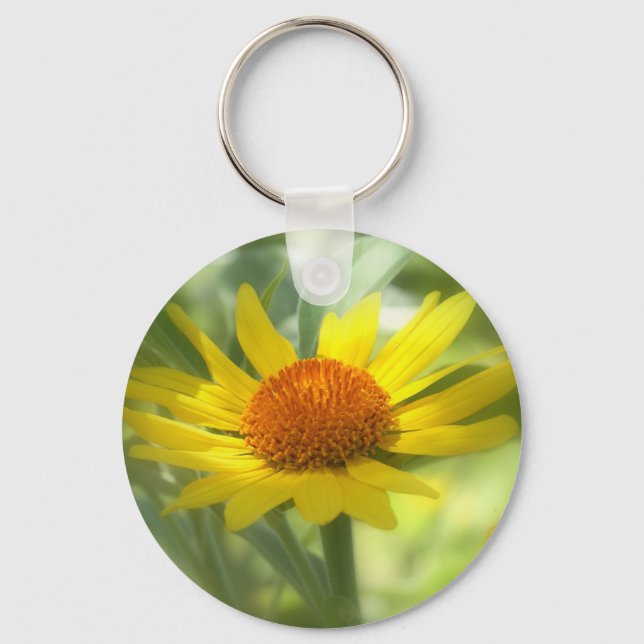 Sunflower Round Magnet Key Ring (Front)