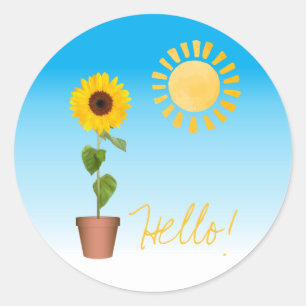 Sunflower Round Sticker