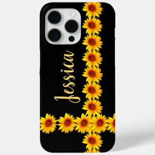 Sunflower Rows Personalised iPhone 15 Pro Max Case