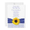 Sunflower Royal Blue White Polka Dot Wedding