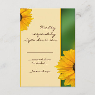 Sunflower RSVP Card template