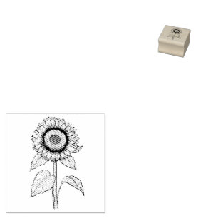 Sunflower Rubber Stamp