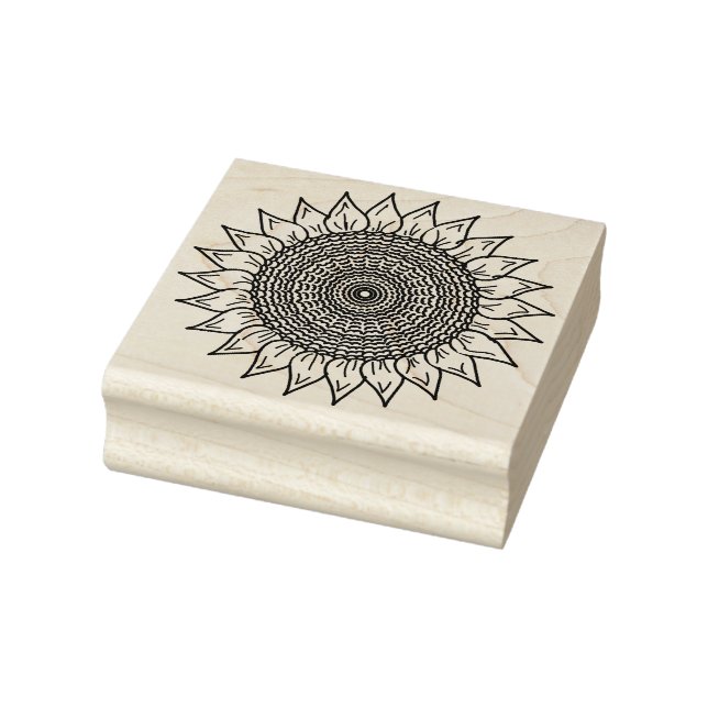 Sunflower rubber stamp, crafting stamp (Stamp)