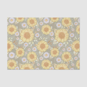Sunflower Rustic Country Tissue Paper