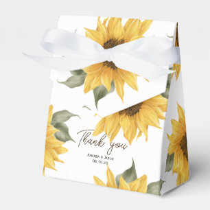 Sunflower, Rustic Fall Wedding Favour Box