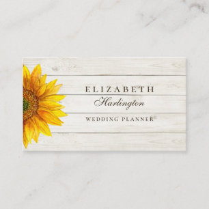 Sunflower. Rustic flower. Floral professional Business Card