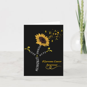 Sunflower Sarcoma Cancer Awareness Yellow Ribbon S Card