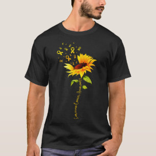 Sunflower Sarcoma Cancer Awareness Yellow Ribbon S T-Shirt